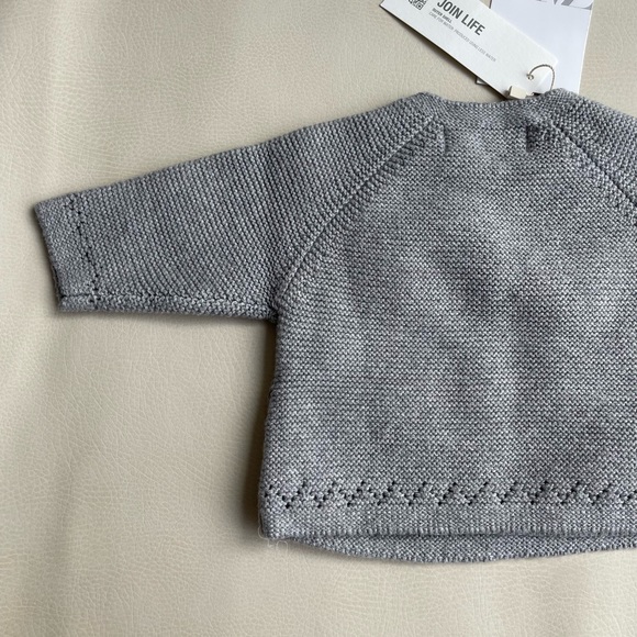 Zara Baby Cotton Knit Sweater Newborn 0-1month - Picture 4 of 7